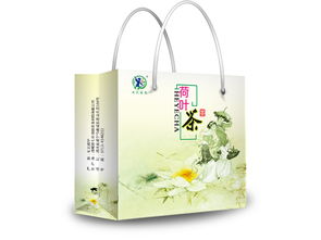 荷葉茶米黃色古典手提袋設(shè)計(jì)圖片 模板下載 飲品 酒等包裝圖大全 食品包裝編號 18691642